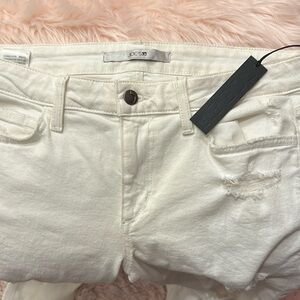 Joes jeans white with distressed areas size 30